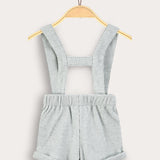 מכנסי ואפל עם כתפיות - תכלת