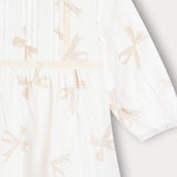 שמלת פפיונים מעוטרת - בז'