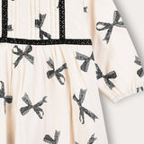 שמלת פפיונים מעוטרת - שחור