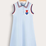 סרפן עם פרח וצווארון - תכלת