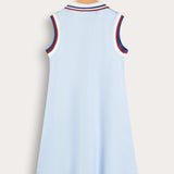 סרפן עם פרח וצווארון - תכלת