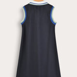 סרפן עם פרח וצווארון - נייבי