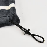 חולצת פסים מקטיפה - אפור