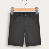 Linen shorts - black
