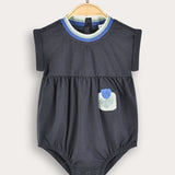 Crocheted Baby Overalls - Navy