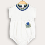 Crocheted Baby Overalls - Cream