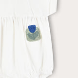 Crocheted Baby Overalls - Cream