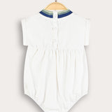 Crocheted Baby Overalls - Cream