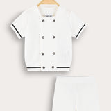 סט בייבי כפתרה כפולה  - שמנת