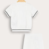 סט בייבי כפתרה כפולה  - שמנת