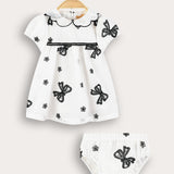 שמלת בייבי עם פפיונים - שחור