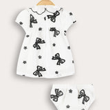 שמלת בייבי עם פפיונים - שחור