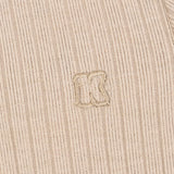 חולצת בייבי ריב חצי גולף - בז'