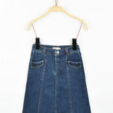 חצאית ג'ינס ישרה - כחול