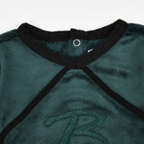 בייביגרו קטיפה עם רקמה - ירוק