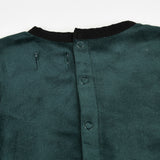 בייביגרו קטיפה עם רקמה - ירוק