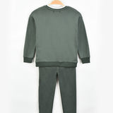 סט פיג'מה עם כיתוב - זית