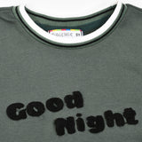 סט פיג'מה עם כיתוב - זית