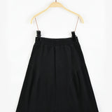 חצאית ג'ינס מתרחבת - שחור