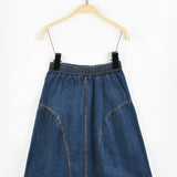 חצאית ג'ינס מתרחבת - כחול