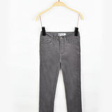 מכנסי קורדרוי בגזרת סקיני - אפור