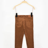 מכנסי קורדרוי בגזרת סקיני - קאמל