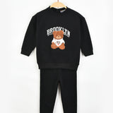 חליפת פוטר דובון - שחור