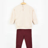 חליפת פוטר דובון - בורדו