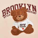 חליפת פוטר דובון - בורדו