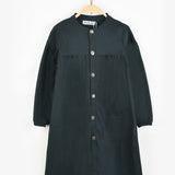 שמלת כפתורים עם כיס - ירוק