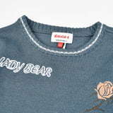 סוודר בסיומת ריב פסים - ג'ינס