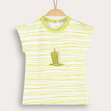 חולצת בייבי פסים - ליים