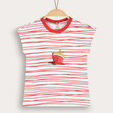 חולצת בייבי פסים - אדום