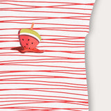 חולצת בייבי פסים - אדום