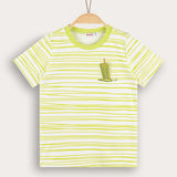 חולצת פסים עם הדפס - ליים