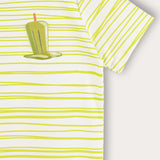 חולצת פסים עם הדפס - ליים