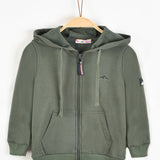 קפוצ'ון פוטר עם רוכסן - זית