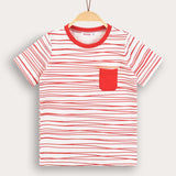 S.K. Shirt, Thin Stripe Print - Red
