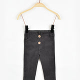 טייץ בייבי קורדרוי עם כפתורים - אפור