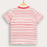 S.K. Shirt, Thin Stripe Print - Red