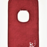 סינר מגבת עם רקמה - בורדו