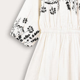 Floral print dress - black