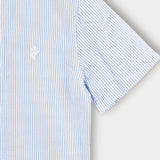Striped button-down shirt - light blue