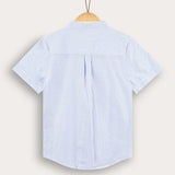 Striped button-down shirt - light blue