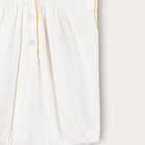 Overalls with floral embroidery - yellow