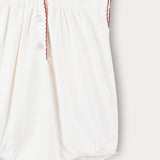 Overalls with floral embroidery - red