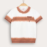 חולצת טי שירט הדפס בטיק - כתום