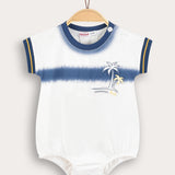 אוברול בייבי הדפס בטיק - כחול