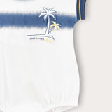 אוברול בייבי הדפס בטיק - כחול