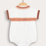 אוברול בייבי הדפס בטיק - כתום